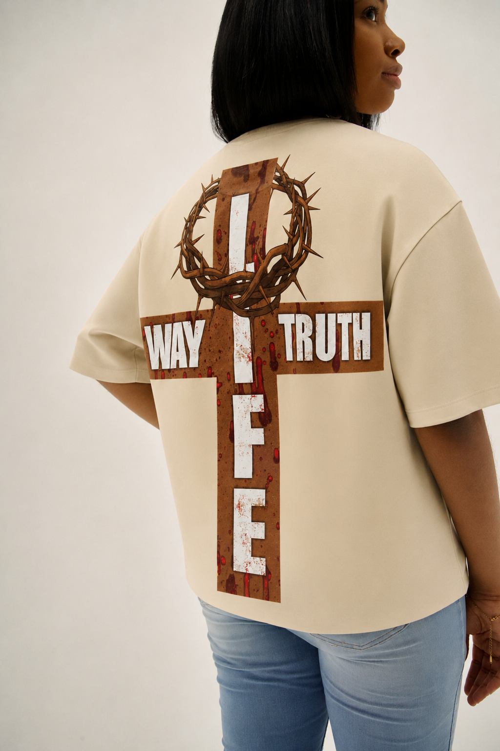 Oversized Eternal Life Tee (Apricot)