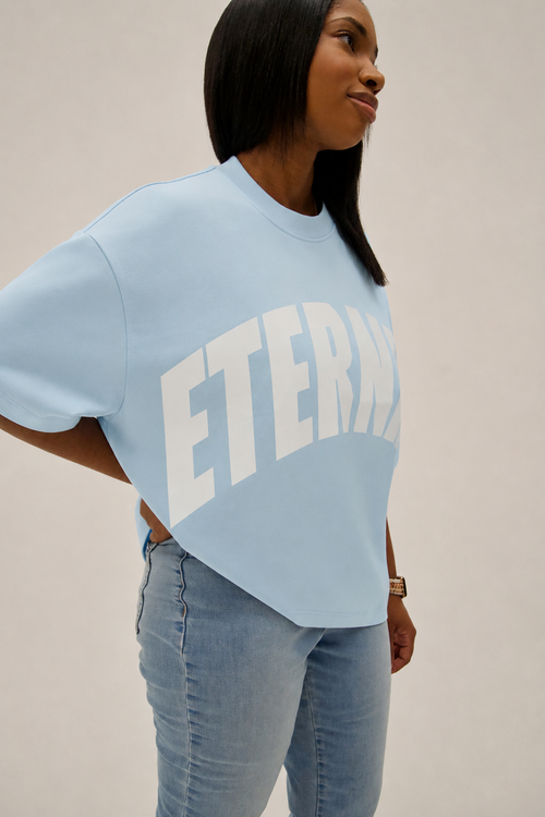 Oversized Eternal Life Tee (Baby Blue)