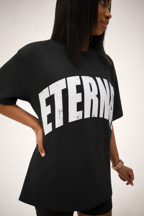 Oversized Eternal Life Tee (Black)