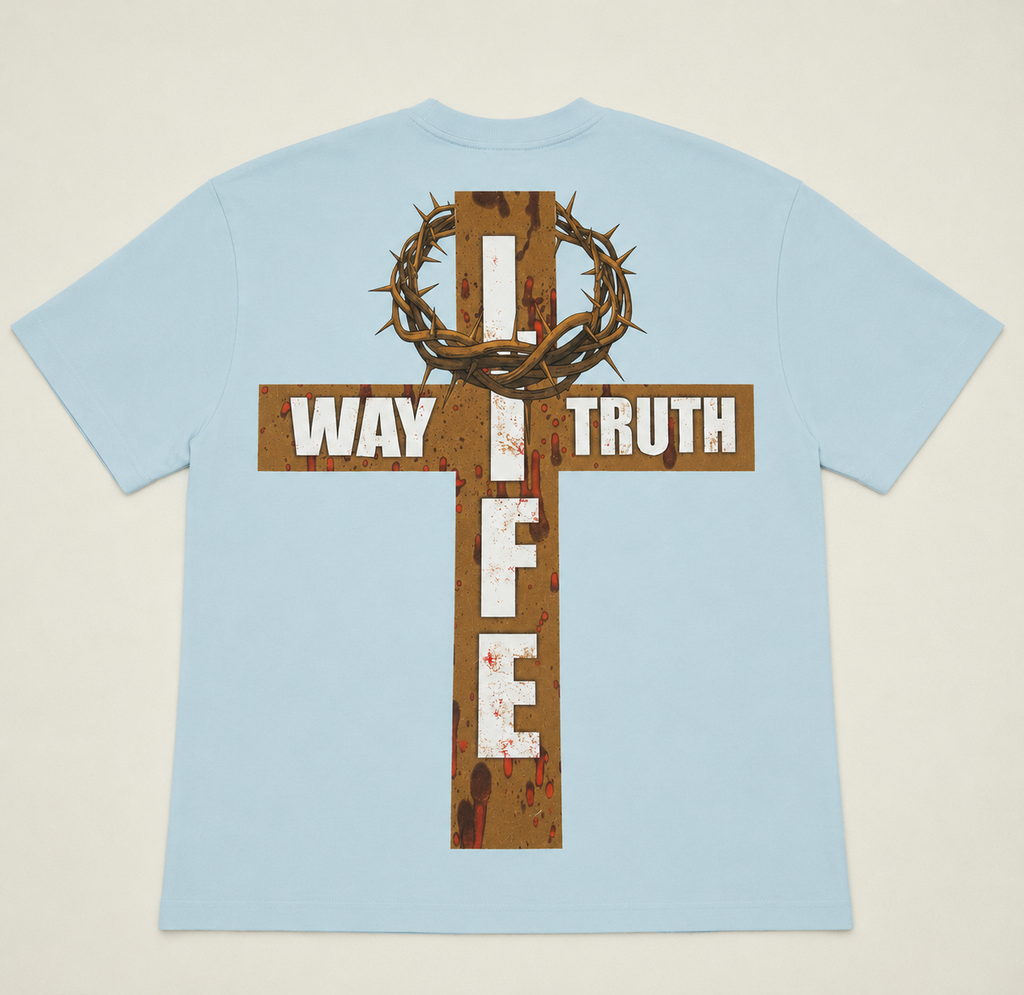 Oversized Eternal Life Tee (Baby Blue)