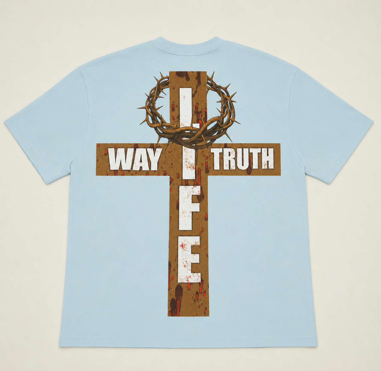 Oversized Eternal Life Tee (Baby Blue)